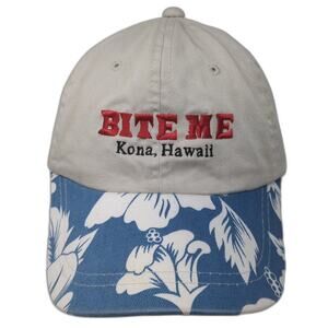 Bite Me Kona Hawaii Slideback Hat Multicolor One Size Embroidered Dpc